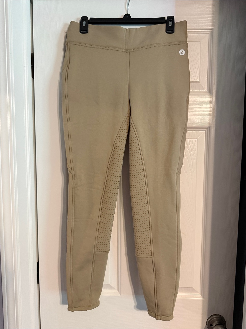 Horze Women’s Beige Riding Breeches with Full Seat Grip